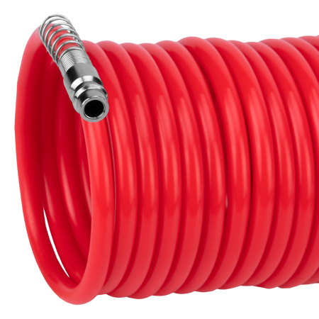 Шланг спиральный воздушный, 15 м, с быстросъемными соединениями Matrix цена