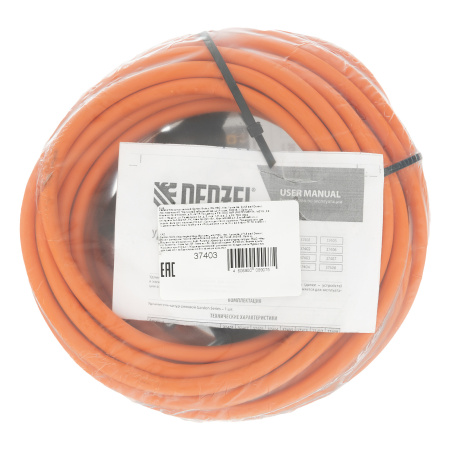 Удлинитель-шнур силовой Garden Series, б/з, ПВС, 10м, 1 розетка, 2 x 1,5 мм, Denzel цена