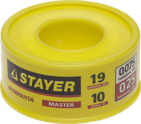 Фумлента STAYER ″MASTER″, плотность 0,25 г/см3, 0,075ммх19ммх10м 12360-19-025