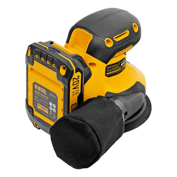 Машина шлифовальная эксцентриковая аккумуляторная CROSH-20-125, Li-Ion, 20 В// Denzel цена