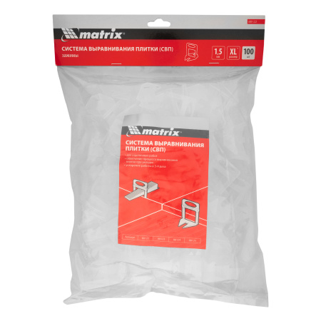Зажим для системы выравнивания плитки СВП Ворота XL, 100 шт. в пакете Matrix цена