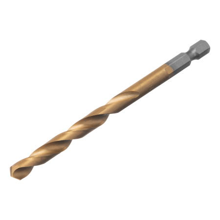 Сверло по металлу, 7 мм, HSS, нитридтитановое покрытие, шестигранный хвостовик Matrix