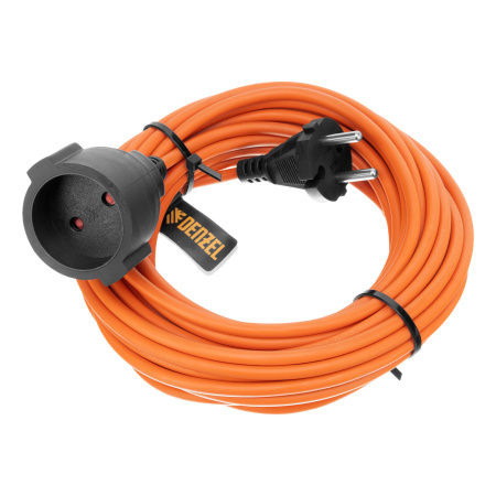 Удлинитель-шнур силовой Garden Series, б/з, ПВС, 10м, 1 розетка, 2 x 1 мм, Denzel цена