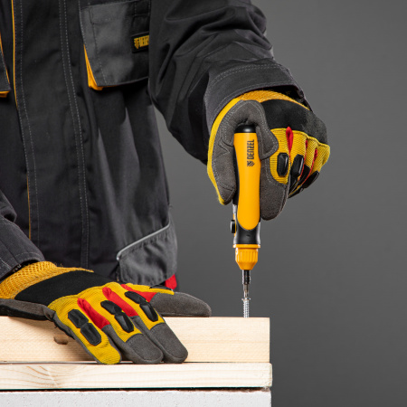 Отвертка реверсивная, механизм SmartPush mini 11 шт, CrMo Denzel