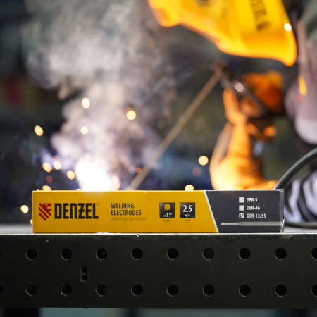 Электроды DER-13/55, диам 3 мм, 2,5 кг., основное покрытие Denzel
