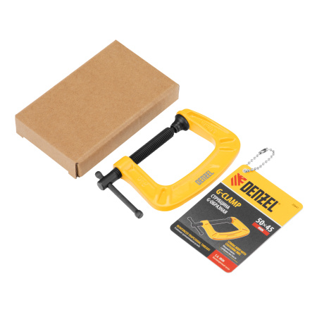 Струбцина G-образная, усиленная, 50 мм Denzel цена