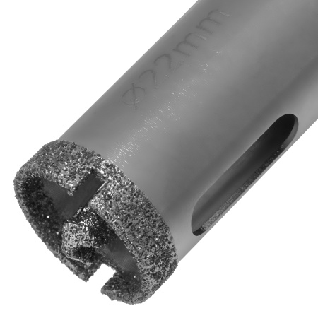 Сверло алмазное по керамограниту, 22 х 67 мм, трехгранный хвостовик Matrix