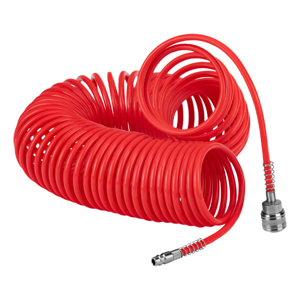 Шланг спиральный воздушный, 15 м, с быстросъемными соединениями Matrix цена