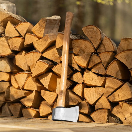 Топор кованый, 1360 г, американский тип, буковая рукоятка, 700мм, EFP Denzel цена