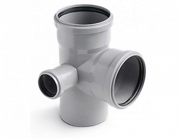 Крестовина двухплоскостная 110х110х50/90 для внутренней канализации левая ПОЛИТЭК