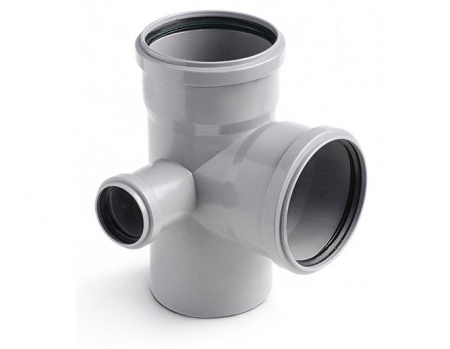 Крестовина двухплоскостная 110х110х50/90 для внутренней канализации левая ПОЛИТЭК