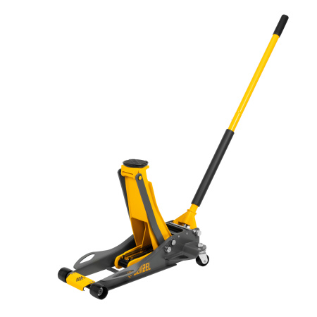 Домкрат гидравлический подкатной, 3 т, 75-500 мм, быстрый подъем, низкий подхват, проф. Denzel цена