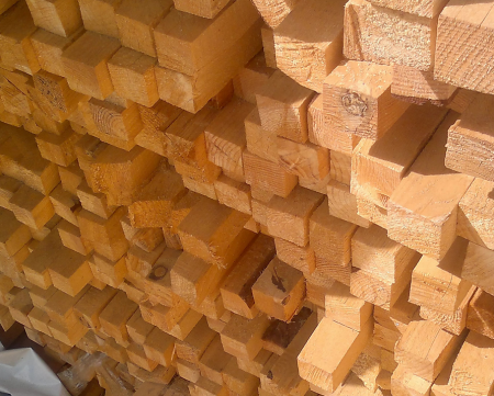 Брусок обрезной естественной влажности 50х50х3000 мм ТУ (45х45)