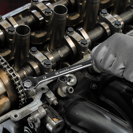 Набор ключей комбинированных, трещеточных 6 шт Matrix