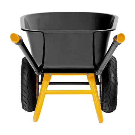 Тачка строительная, усиленная, объем 120 л, 350 кг, двухколесная, колесо 16х4.00-8 Denzel цена