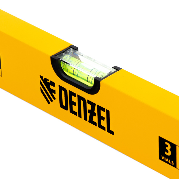 Уровень алюминиевый, 600 мм, фрезерованный, 3 глазка Denzel цена