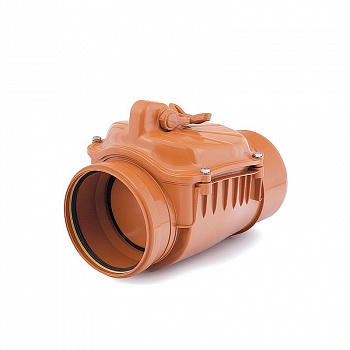 Обратный клапан Ф 50 (оранжевый) для канализации ПОЛЬША