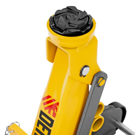 Домкрат гидравлический подкатной с фиксатором, 2 т, 130-330 мм Denzel цена