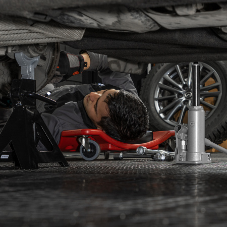 Домкрат гидравлический бутылочный, 2 т, h подъема 181-345 мм Matrix цена