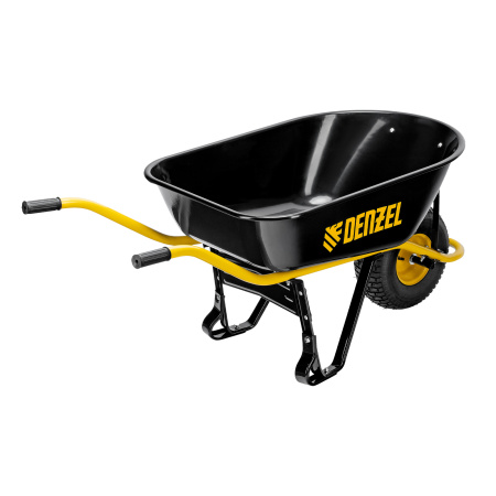 Тачка строительная, усиленная, объем 130 л, 230 кг, колесо 15х6.00-6 Denzel цена