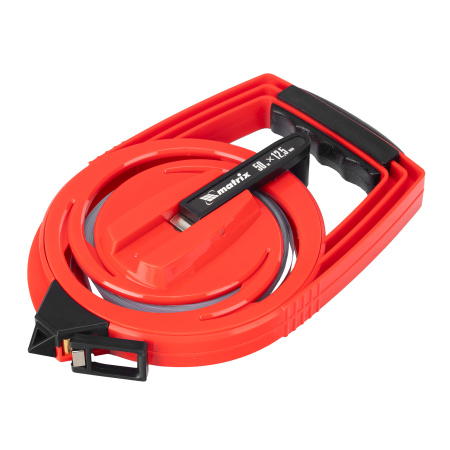 Рулетка геодезическая, 50 м х 12,5 мм, металлическая лента, закрытый корпус Matrix цена