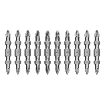 Бита двухстор., PZ2-PZ1х45мм, сталь S2, 10шт. Gross