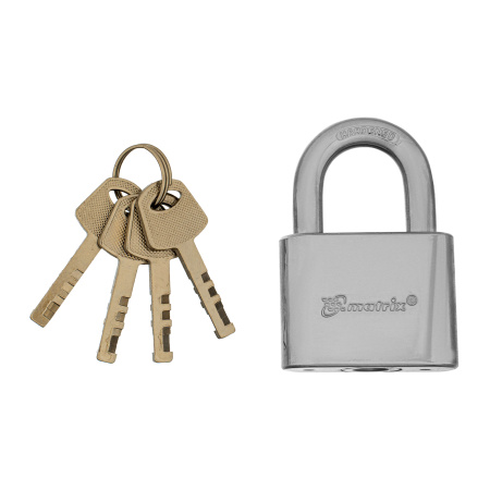 Замок навесной, хромированное покрытие 50 мм Matrix цена