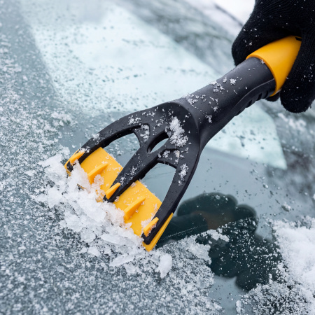 Скребок для удаления льда, мягкая рукоятка Denzel цена