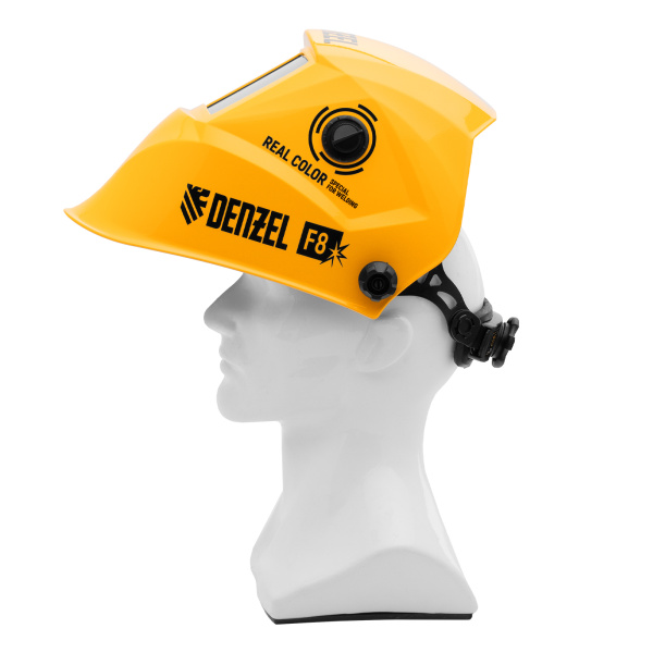 Щиток защитный лицевой (маска сварщика) F8, см. окно 100х50, Real Color, DIN4/5-8/9-13// Denzel цена