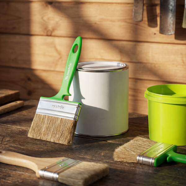 Кисть флейцевая "Работы по дереву" Color Line 100 х 12 мм Matrix цена