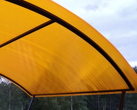 Поликарбонат сотовый 8 мм 2.1х12 м цвет бронзовый