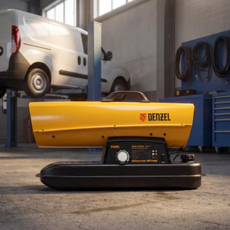 Дизельная тепловая пушка DHG-25i, 25 кВт, 600 м3/ч, прямой нагрев, термостат Denzel