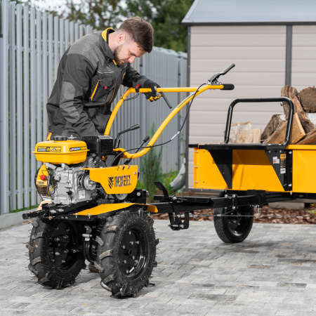 Мотоблок DPT-270S, 7 л.с., ремен.сцеп, фрез 3х4, ШОМ, передачи 2В/1Н Denzel