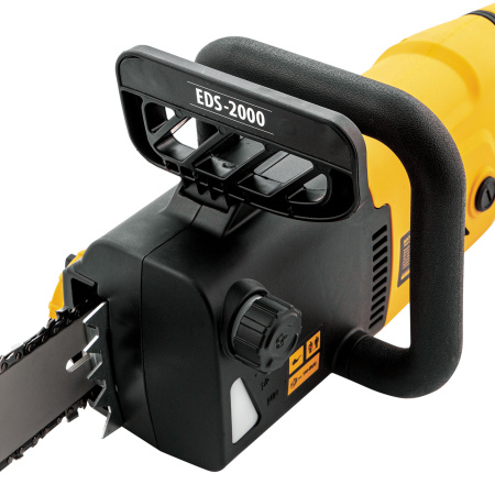 Пила цепная электрическая EDS-2000, 2 кВт,продольная, шина 40 см, шаг 3/8, паз 1.3 мм, 56 звеньев Denzel
