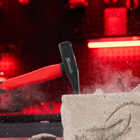 Молоток слесарный optimal, 400 г, фибергласовая обрезиненная рукоятка, квадратный боек Matrix