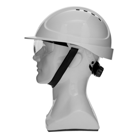 Каска защитная ударопр.«Форвард» (К-05)ABS/PC,комплект со встроен.очк.ОЧК-05 Форвард,белая Denzel цена