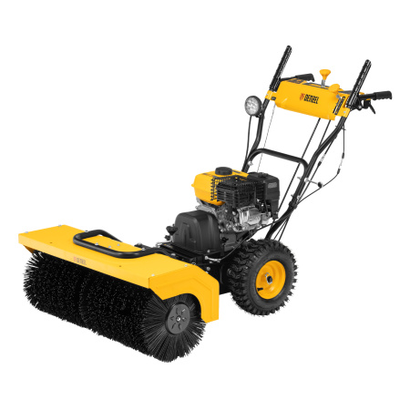 Гибридная снегоуборочная машина с функц. подметания SWB-800, 212 сс, руч. старт, 2 насадки Denzel