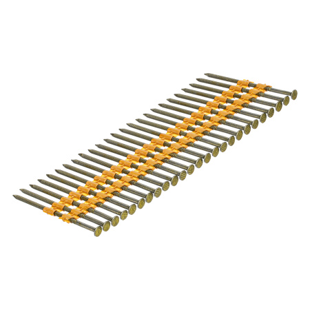 Гвозди для пнев. нейлера (крашен.) длина - 75 мм, диам. - 3,05 мм, 2000 шт. Denzel цена