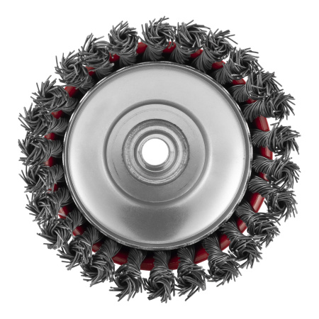 Щетка для УШМ, 125 мм, М14, "чашка", крученая проволока 0.8 мм Matrix