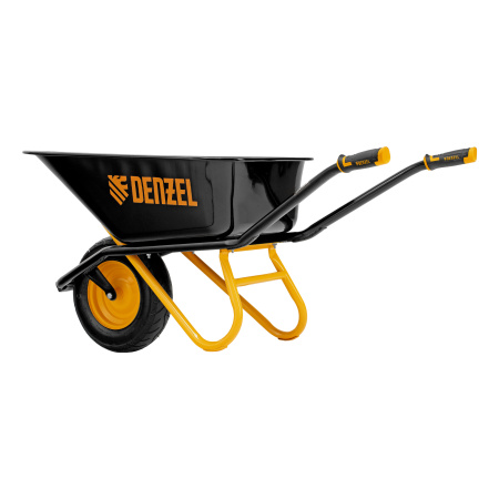 Тачка строительная, усиленная, объем 120 л, 220 кг, колесо 16х4.00-8 Denzel цена