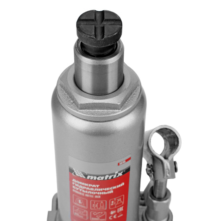 Домкрат гидравлический бутылочный, 6 т, h подъема 216-413 мм Matrix цена