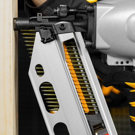 Гвозди для пнев. нейлера (крашен.) длина - 90 мм, диам. - 3,05 мм, 2000 шт. Denzel цена