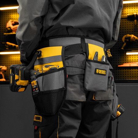 Пояс монтажника, сумки поясные, кобура для шуруповерта Denzel цена