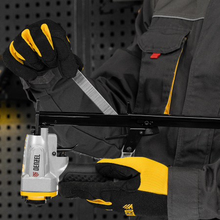 Скобы 21GA для пнев. степл., 16мм, шир. - 0,95мм, тол. - 0,6мм, шир. скобы - 12,8мм, 5000шт Denzel цена