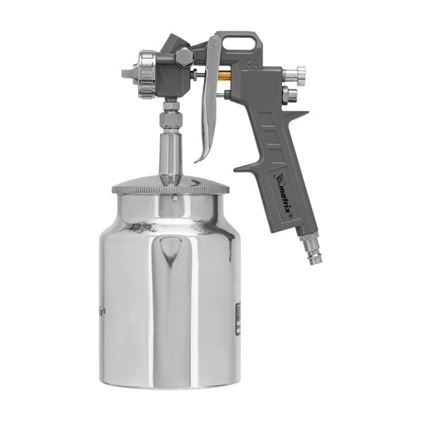 Краскораспылитель пневматический с нижним бачком V 1, 0 л, сопло D 1.2, 1.5 и 1.8 мм Matrix цена