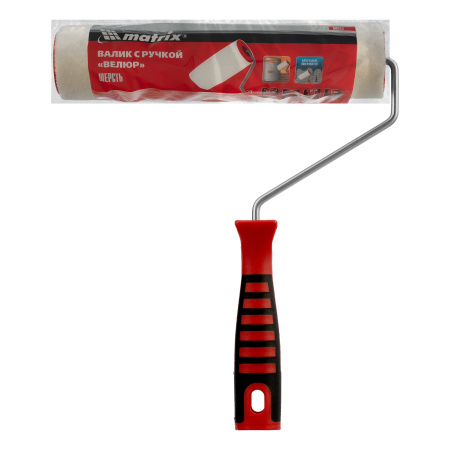 Валик "Велюр" с двухкомпонентной ручкой, 250 мм, ворс 4 мм, D 48 мм, D ручки 6 мм, шерсть Matrix цена
