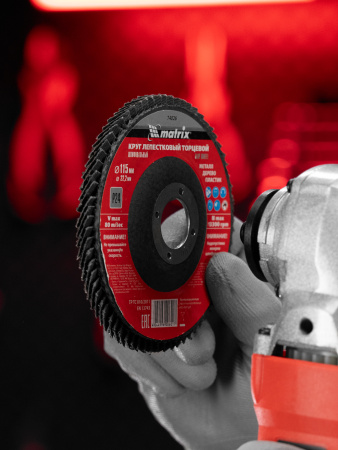 Круг лепестковый торцевой, P 24, 115 х 22,2 мм Matrix