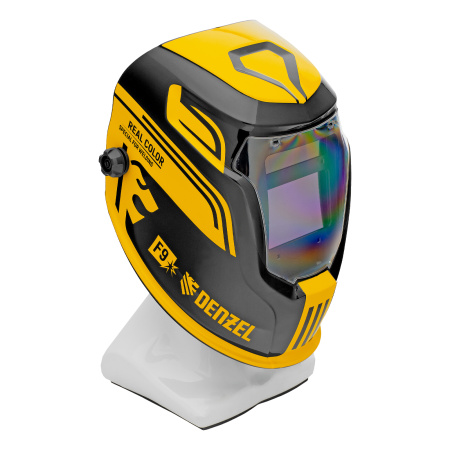 Щиток защитный лицевой (маска сварщика) F9, см. окно 100x60, Real Color, DIN 4-8/9-13// Denzel цена