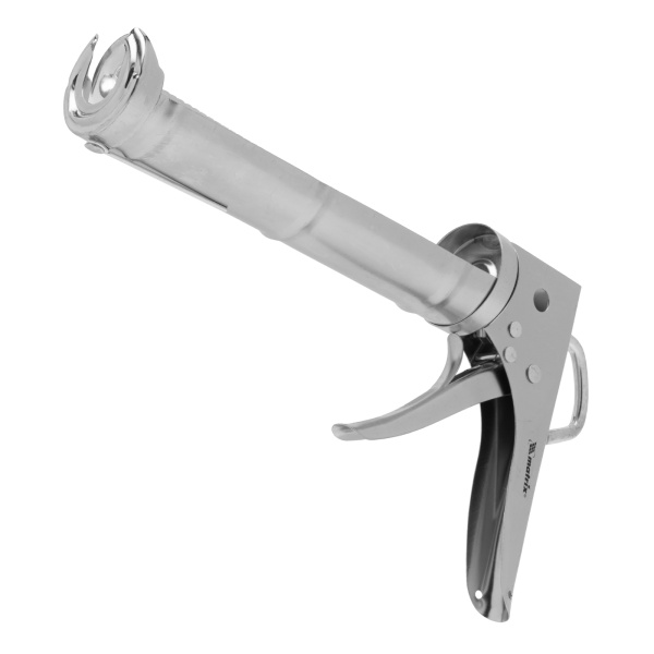 Пистолет для герметика, 310 мл, "полуоткрытый", хромированный, зубчатый шток 7 мм Matrix цена