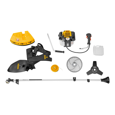 Триммер бензиновый DGT 520, 52 см3, 3 л. с, неразъемная штанга, состоит из 2 частей Denzel цена